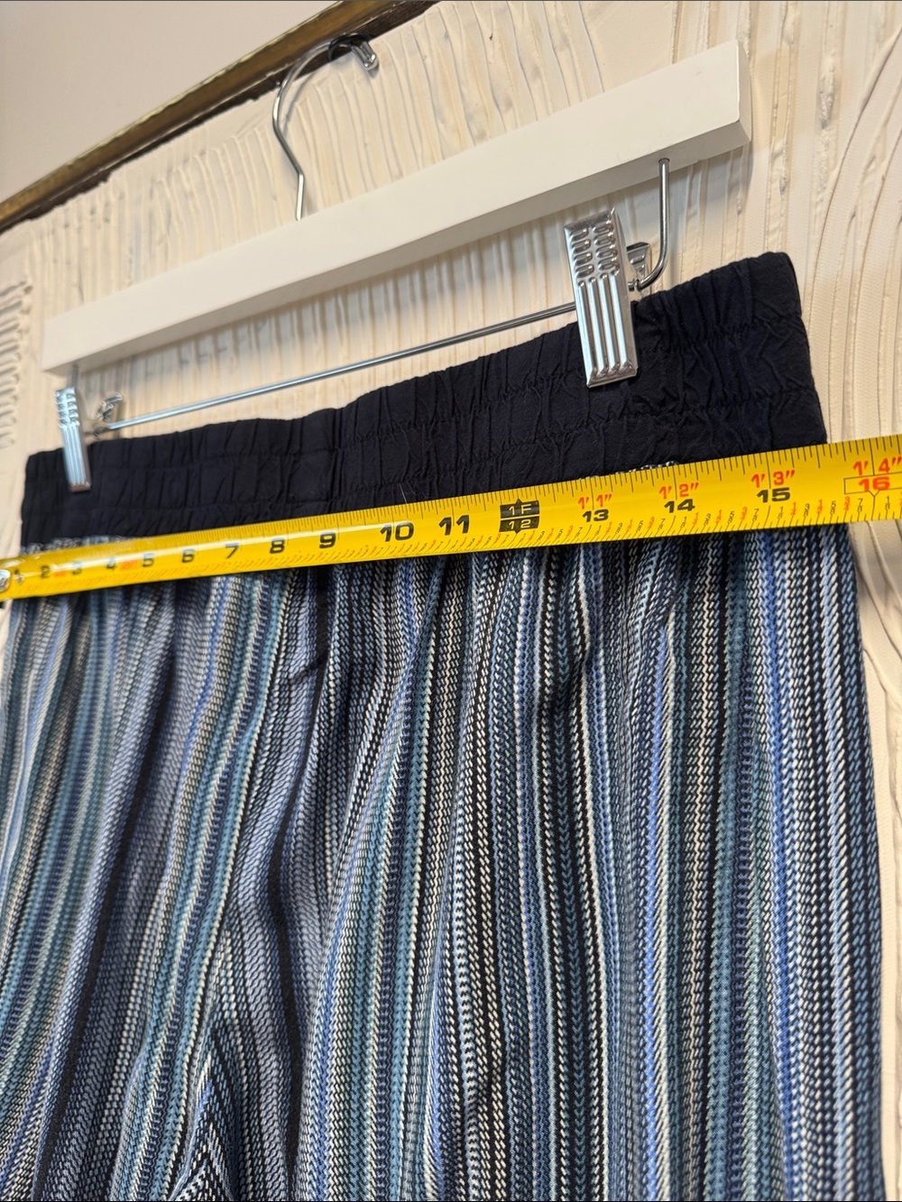 BeBop Blue Striped Track Pants with Patterned Hem. 0672 - Picture 5 of 5